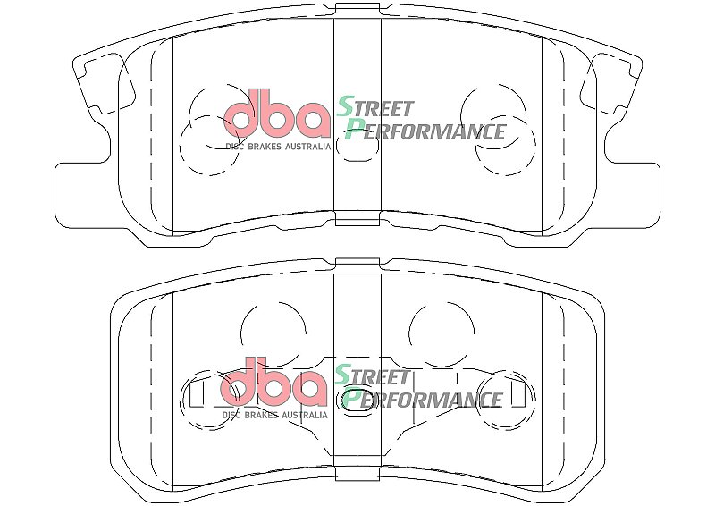 DBA Street Performance Brake Pads 111.5mm x 44.9mm DB1464SP - Rear