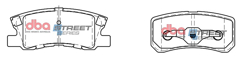 DBA Street Series Ceramic Brake Pads 91.2mm x 44.9mm DB1464SS - Rear