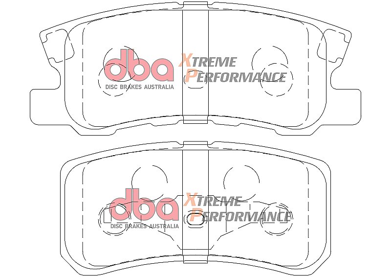 DBA Xtreme Performance Brake Pads 111.5mm x 44.9mm DB1464XP - Rear