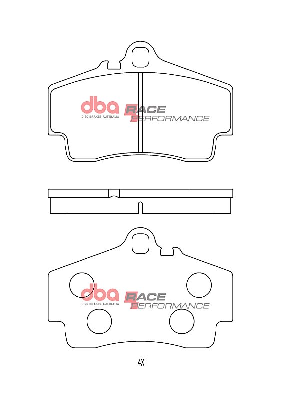 DBA Race Performance Brake Pads 114mm x 73mm DB1467RP - Rear