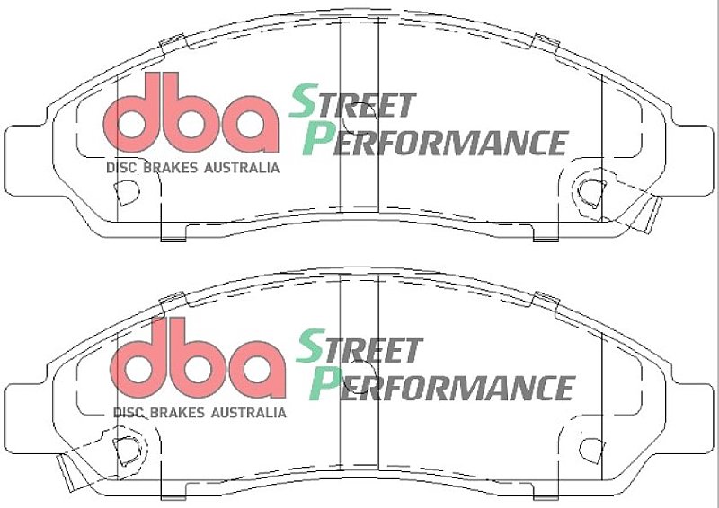 DBA Street Performance Brake Pads 167.4mm x 54mm DB1468SP - Front