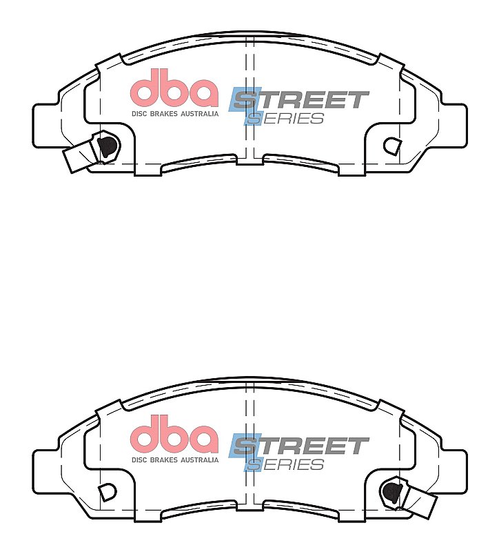 DBA Street Series Ceramic Brake Pads 167.5mm x 54.3mm DB1468SS - Front