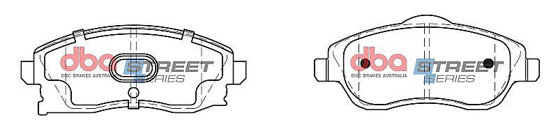 DBA Street Series Ceramic Brake Pads 131.7mm x 52.4mm DB1471SS - Front