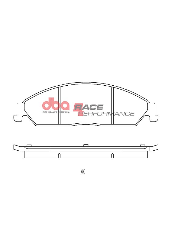 DBA Race Performance Brake Pads 189.3mm x 57.1mm DB1473RP - Front