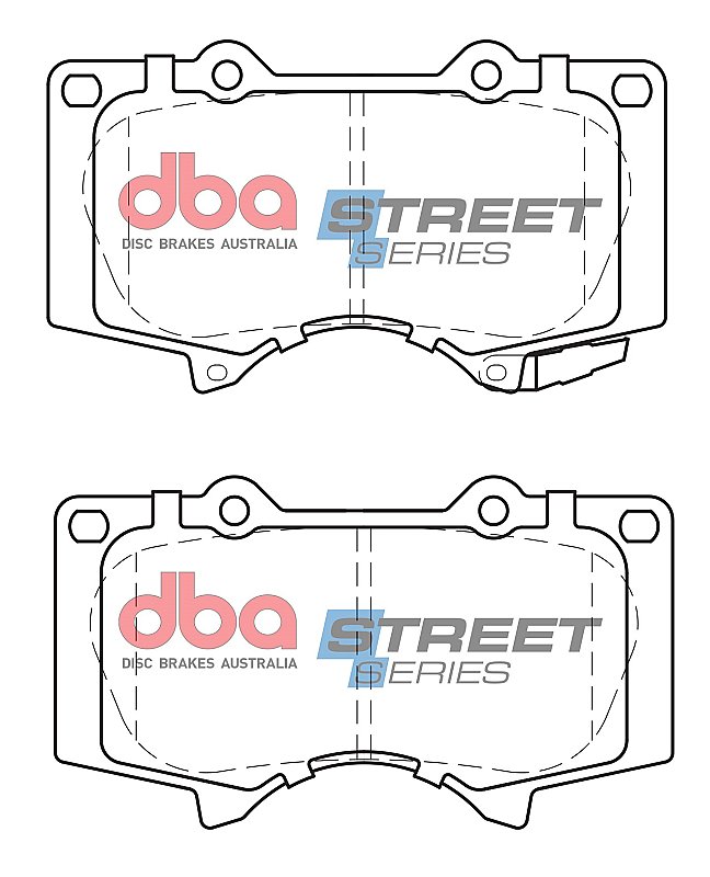 DBA Street Series Ceramic Brake Pads 134.6mm x 77.1mm DB1482SS - Front