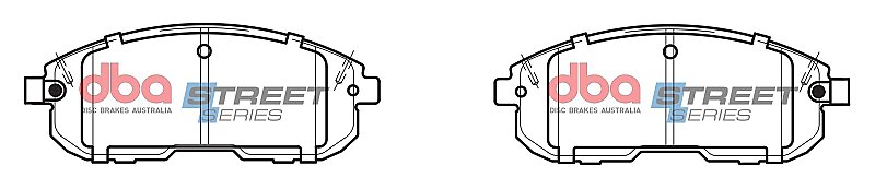 DBA Street Series Ceramic Brake Pads 137mm x 54.2mm DB1485SS - Front