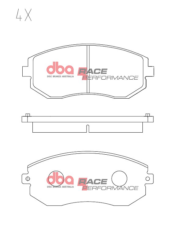 DBA Race Performance Brake Pads 137mm x 56.8mm DB1491RP - Front