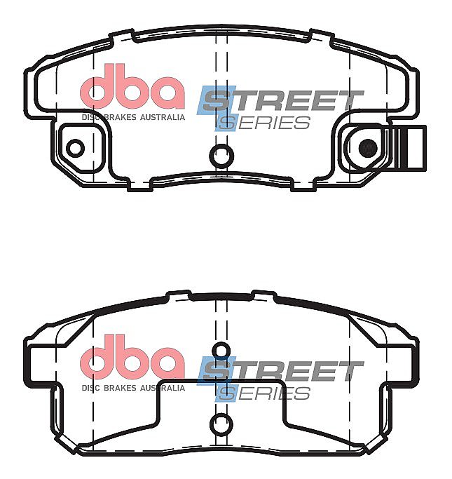 DBA Street Series Ceramic Brake Pads 105.7mm x 43mm DB1493SS - Rear