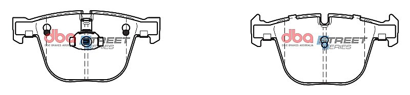 DBA Street Series Ceramic Brake Pads 139.7mm x 67.9mm DB1499SS - Rear