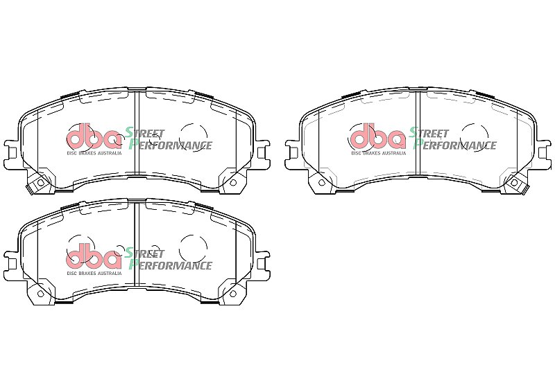 DBA Street Performance Brake Pads 151.8mm x 61.1mm DB15000SP - Front