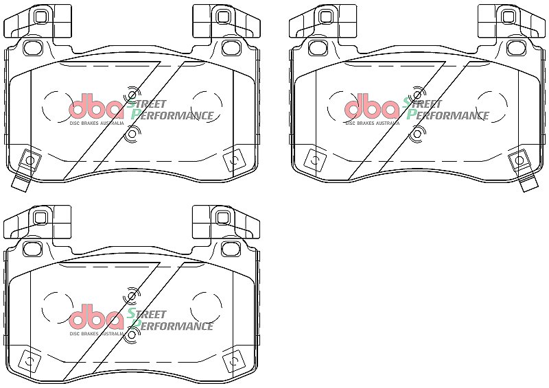 DBA Street Performance Brake Pads 131.4mm x 91.4mm DB15003SP - Front