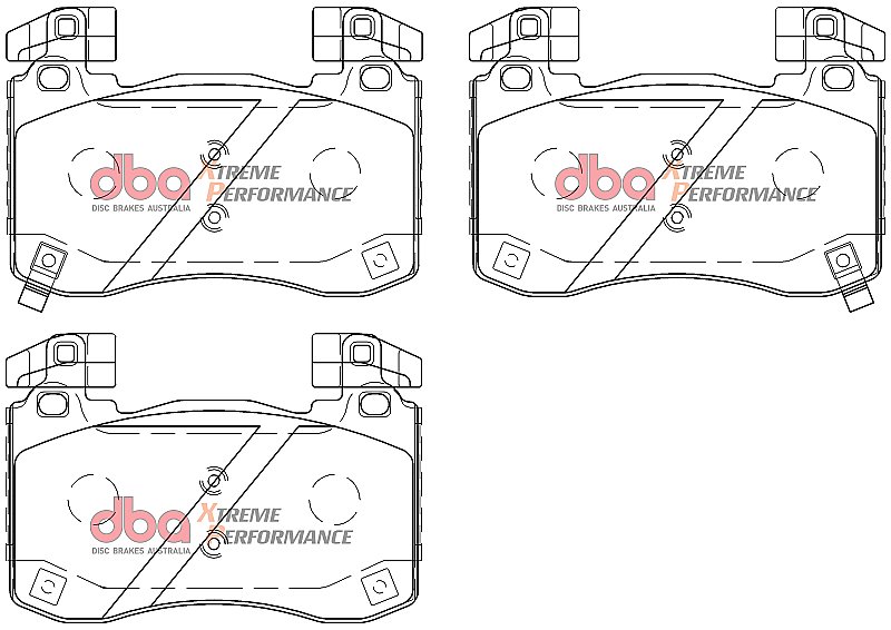 DBA Xtreme Performance Brake Pads 131.4mm x 91.4mm DB15003XP - Front