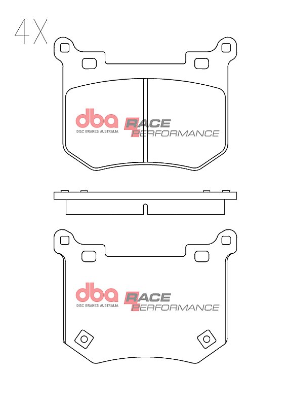 DBA Race Performance Brake Pads 131.9mm x 91.5mm DB15004RP - Rear