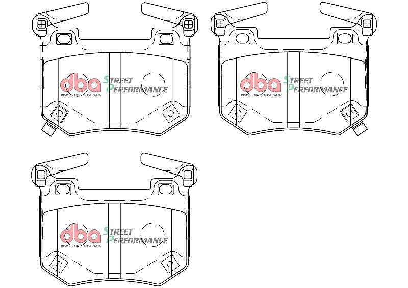 DBA Street Performance Brake Pads 113mm x 82.7mm DB15004SP - Rear