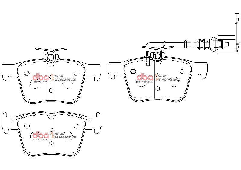DBA Xtreme Performance Brake Pads 123mm x I:61.3;O:56.4mm DB15006XP - Rear