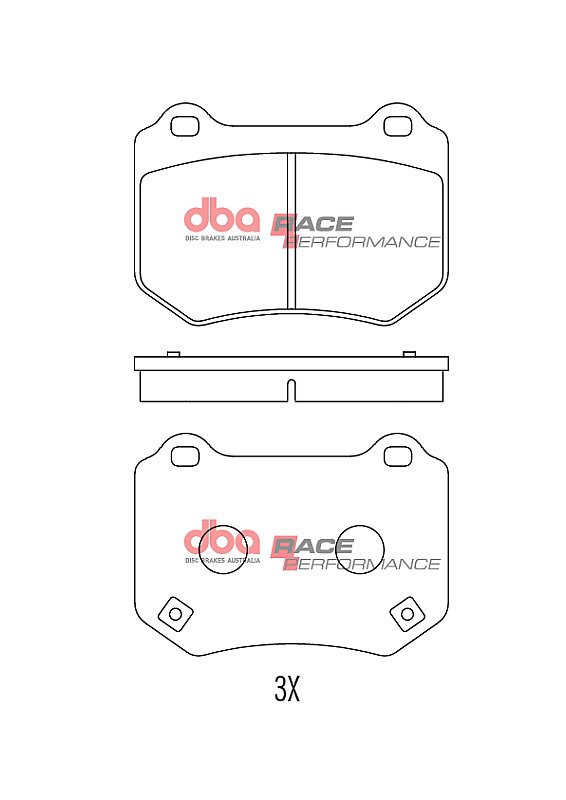 DBA Race Performance Brake Pads 103.6mm x 73.4mm DB15007RP - Rear