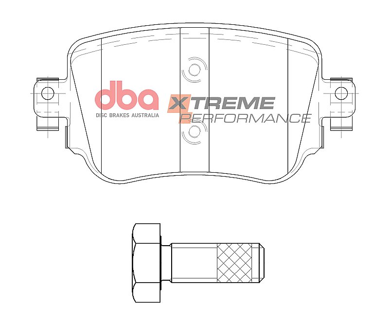 DBA Brake Kit - 4000 Series T3 Slotted & Xtreme Performance Brake Pads (2x DBA42814S + DB15009XP) DBA42814S-15009XP