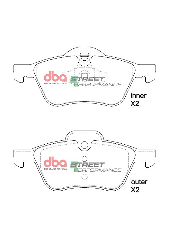 DBA Street Performance Brake Pads 140.3; 140,3mm x 59.4; 59,7mm DB1500SP - Front