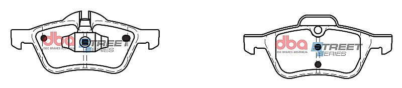 DBA Street Series Ceramic Brake Pads 140.5/140.5mm x 58.8/59.8mm DB1500SS - Front