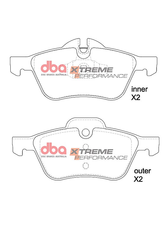 DBA Xtreme Performance Brake Pads 140.3; 140,3mm x 59.4; 59,7mm DB1500XP - Front