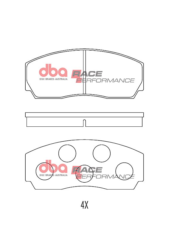 DBA Race Performance Brake Pads 132.5mm x 56mm DB15010RP
