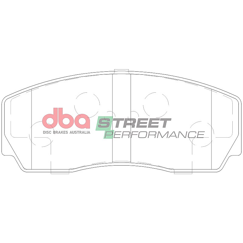 DBA Street Performance Brake Pads 132.3mm x 55.8mm DB15010SP - Front