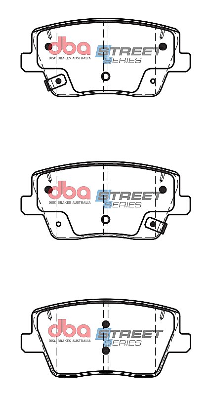 DBA Street Series Ceramic Brake Pads 112.4mm x 51.7mm DB15013SS - Rear
