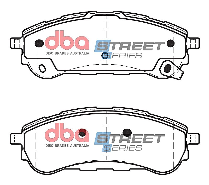DBA Street Series Ceramic Brake Pads 147.7mm x 52.4mm DB15016SS - Rear