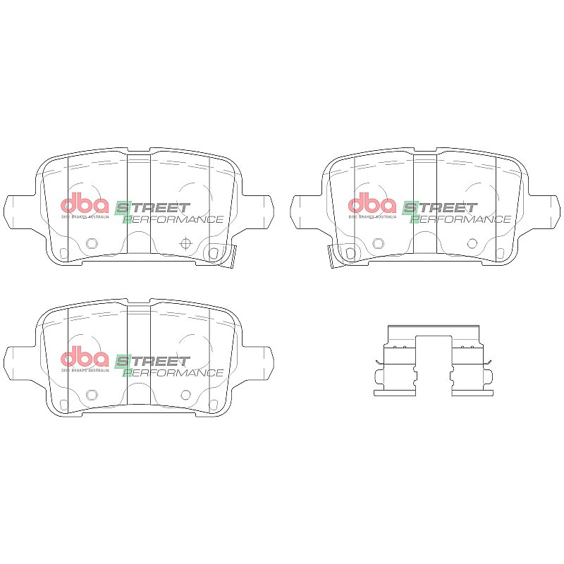 DBA Street Performance Brake Pads 141.9mm x 64.1mm DB15018SP - Rear