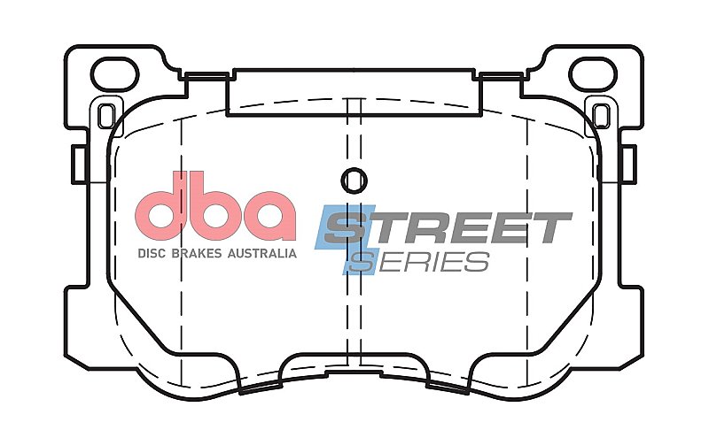DBA Street Series Ceramic Brake Pads 126.6mm x 77.8mm DB15021SS - Front