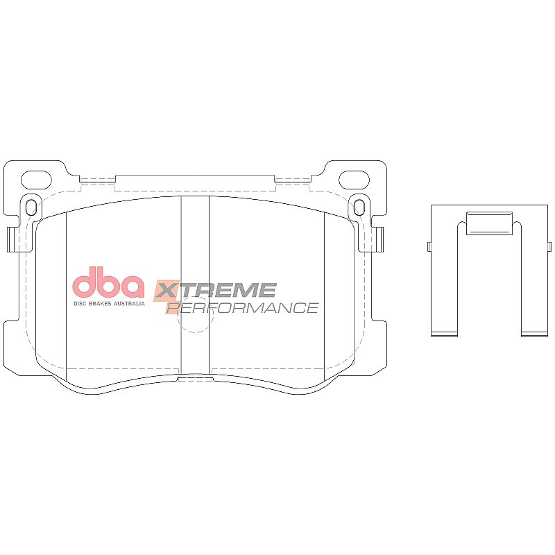 DBA Xtreme Performance Brake Pads 126.6mm x 77.8mm DB15021XP - Front