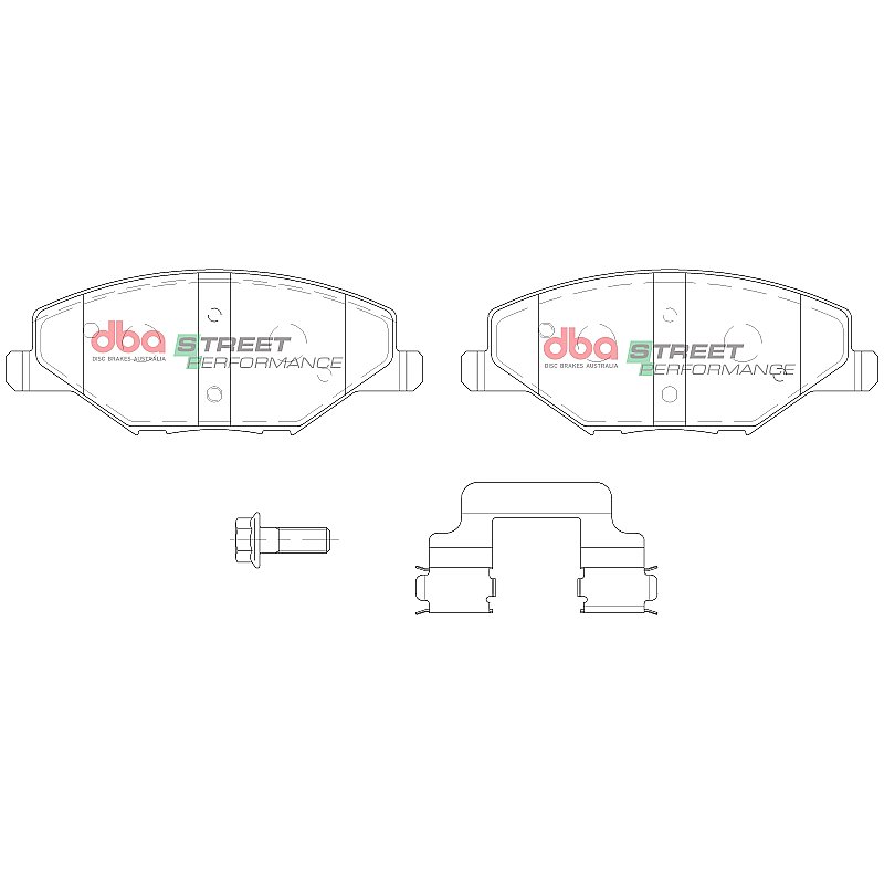 DBA Street Performance Brake Pads 131.2mm x 52.7mm DB15024SP - Front