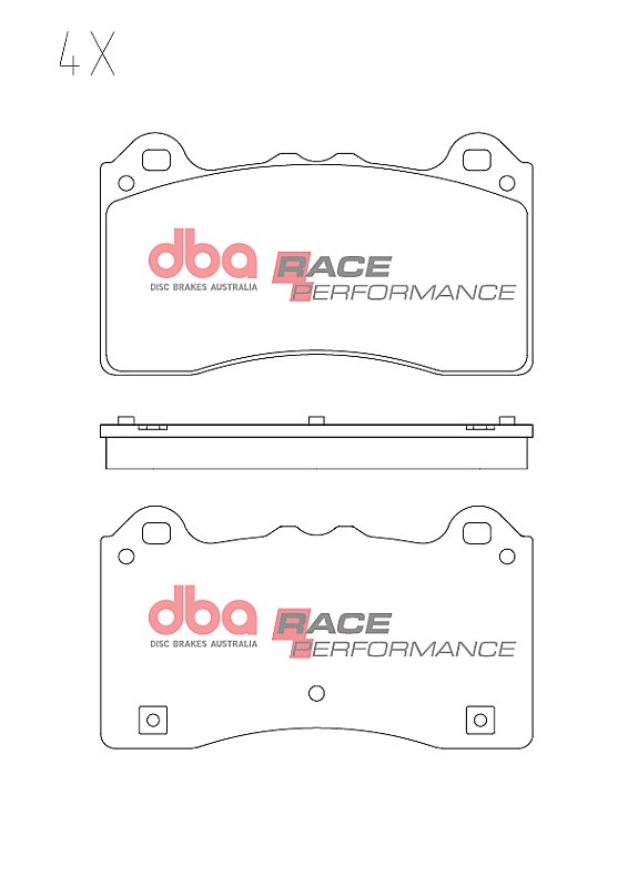 DBA Race Performance Brake Pads 138mm x 78mm DB15025RP - Front