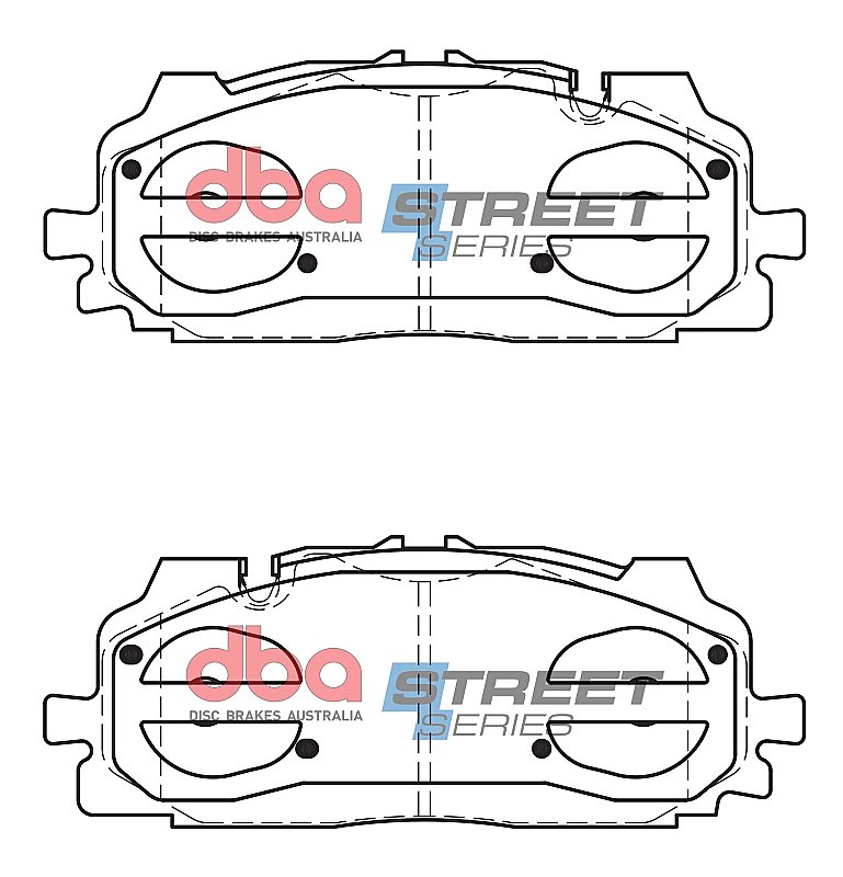DBA Street Series Ceramic Brake Pads 194.1mm x 74.1mm DB15030SS - Front