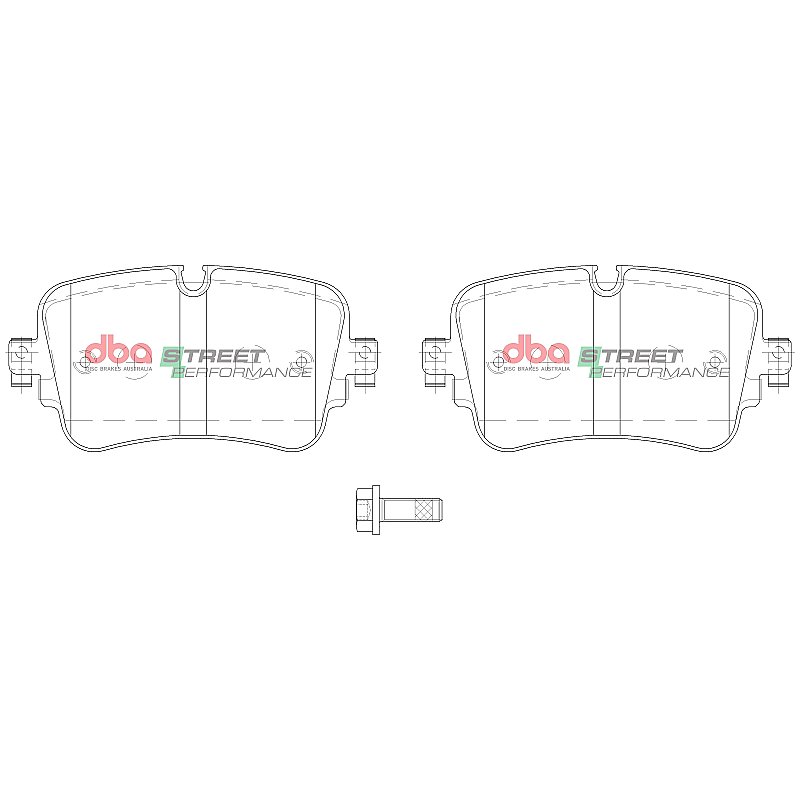 DBA Street Performance Brake Pads 129mm x 65.1mm DB15031SP - Rear