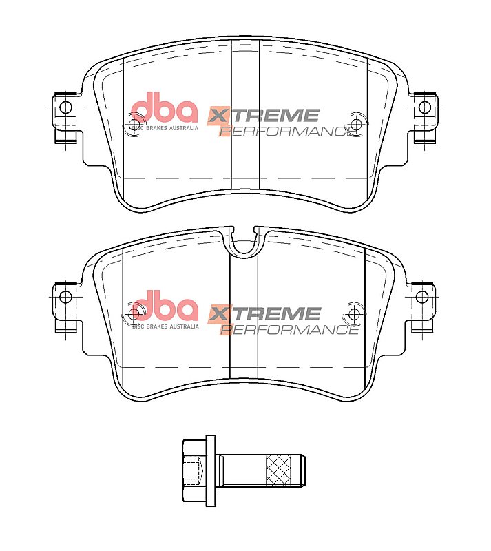 Rear DBA Xtreme Brake Pads to fit Audi RS4 RS5