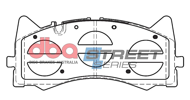 DBA Street Series Ceramic Brake Pads 206mm x 87.1mm DB15035SS - Front
