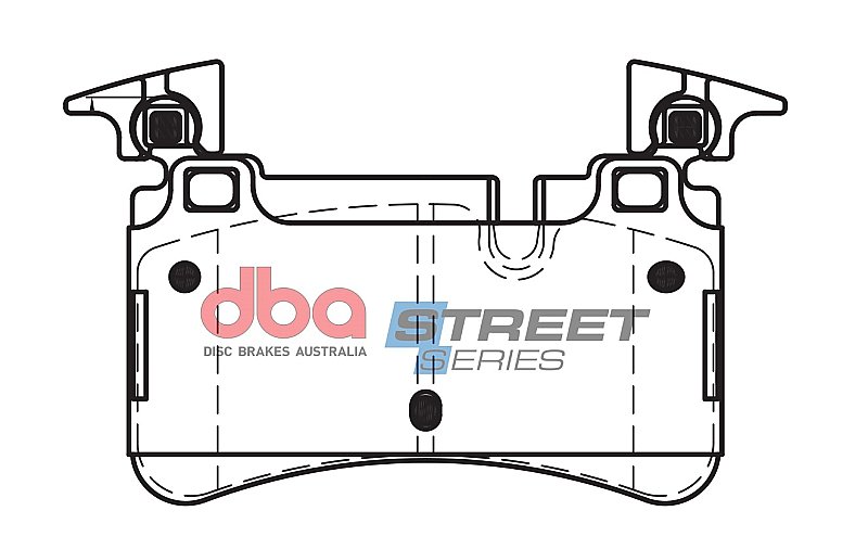 DBA Street Series Ceramic Brake Pads 111mm x 76mm DB15037SS - Rear