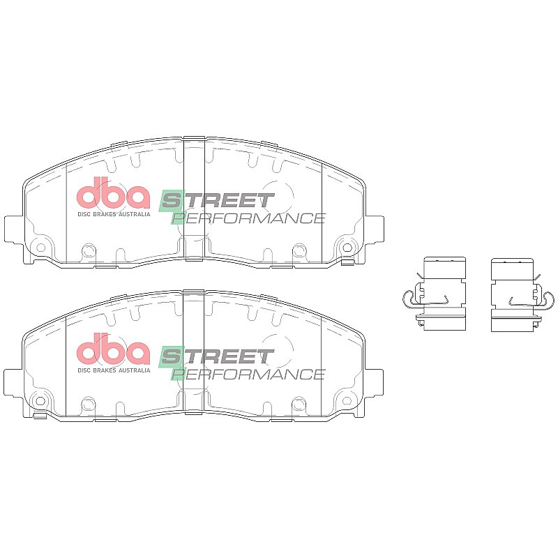 DBA Street Performance Brake Pads 183.1mm x 63.5mm DB15038SP - Front
