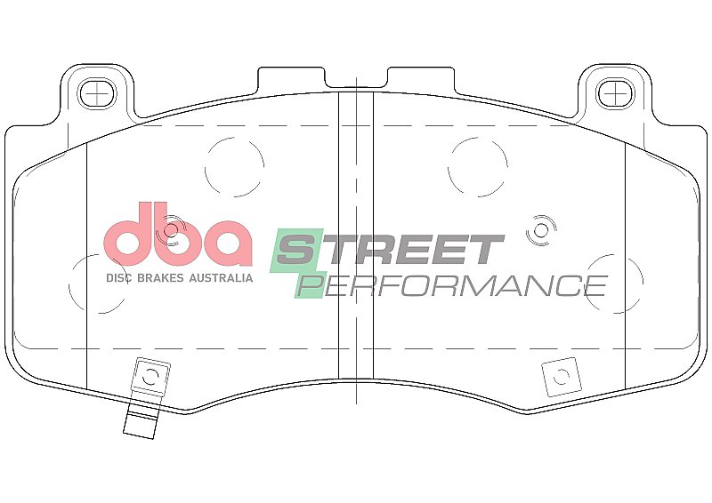 DBA Street Performance Brake Pads 189.7mm x 94.7mm DB15039SP - Front