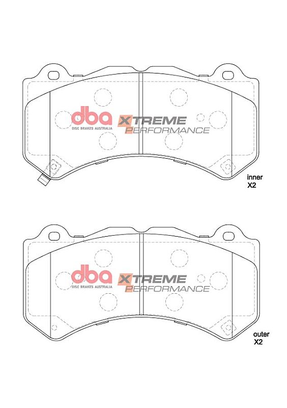 DBA Xtreme Performance Brake Pads 189.7mm x 93.1mm DB15039XP - Front