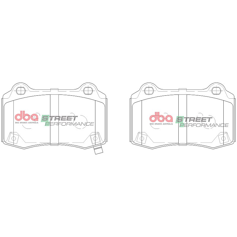 DBA Street Performance Brake Pads 107.5mm x 69.1mm DB15041SP - Rear