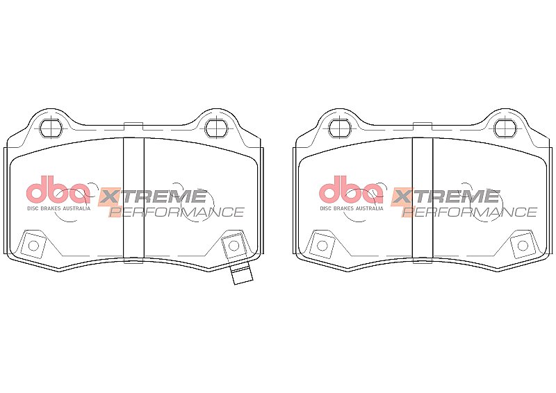 DBA Xtreme Performance Brake Pads 107.5mm x 69.1mm DB15041XP - Rear