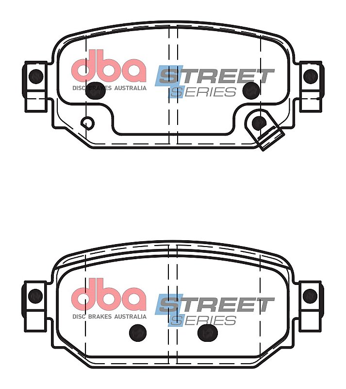DBA Street Series Ceramic Brake Pads 104mm x 43.6mm DB15045SS - Rear