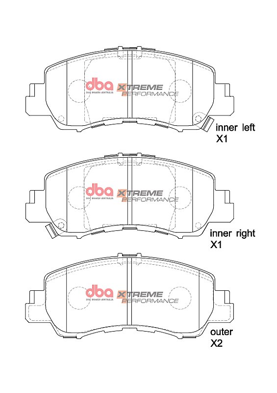 DBA Xtreme Performance Brake Pads 148.8mm x 60.8mm DB15048XP - Front