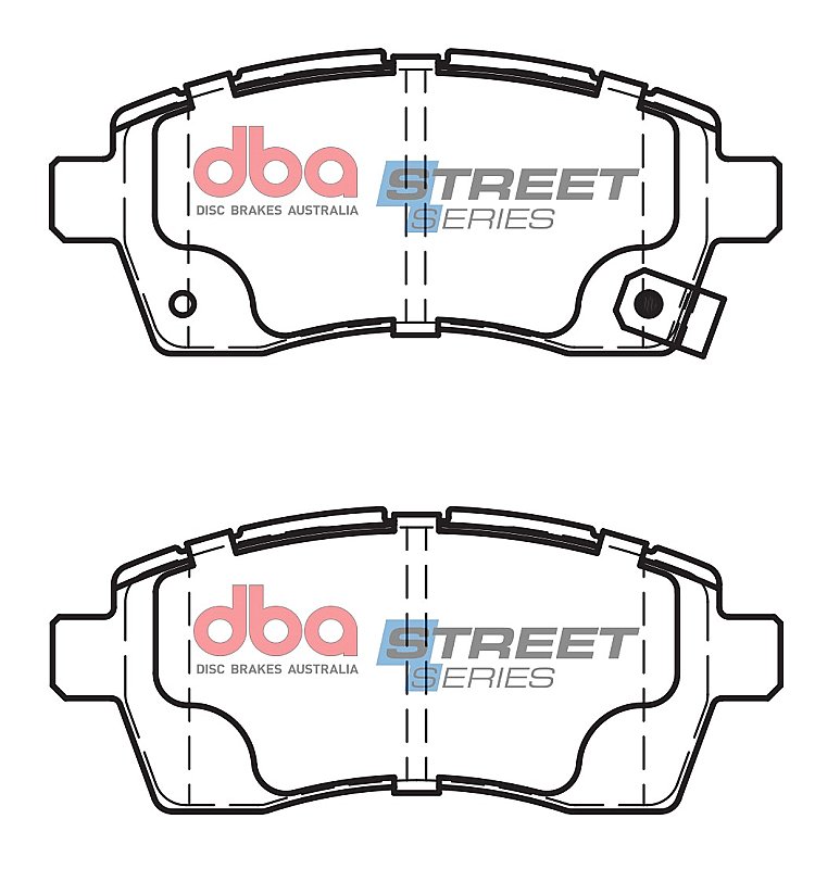 DBA Street Series Ceramic Brake Pads 113.7mm x 47.3mm DB15050SS - Front