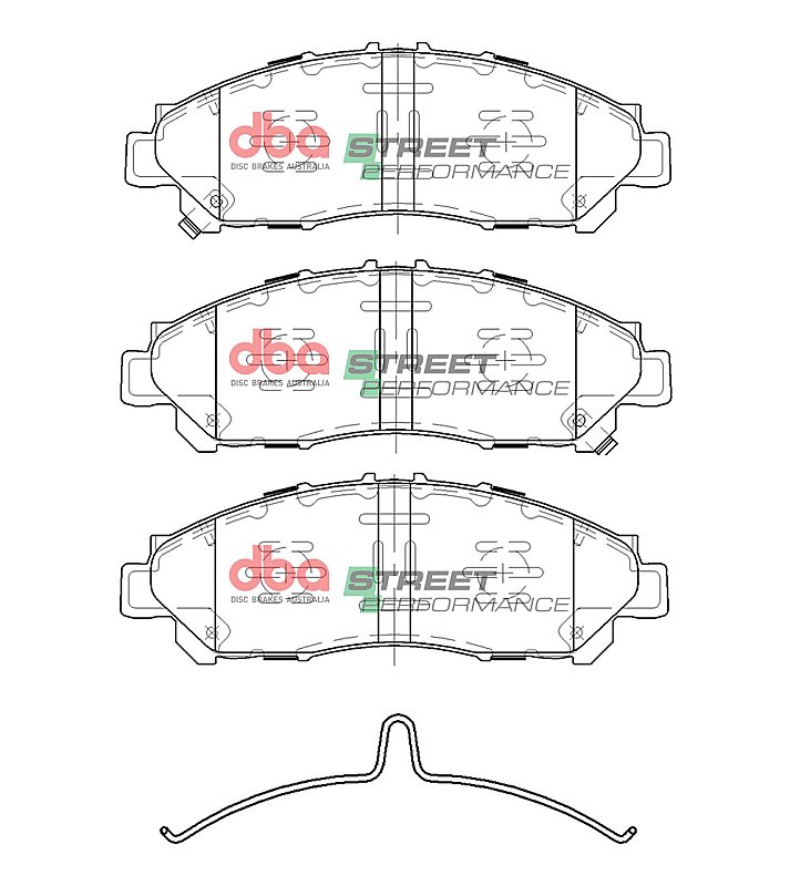 DBA Street Performance Brake Pads 169.9mm x 59.2mm DB15051SP - Front