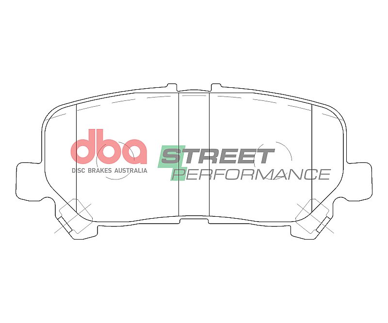 DBA Street Performance Brake Pads 113.2mm x 49.4mm DB15052SP - Rear