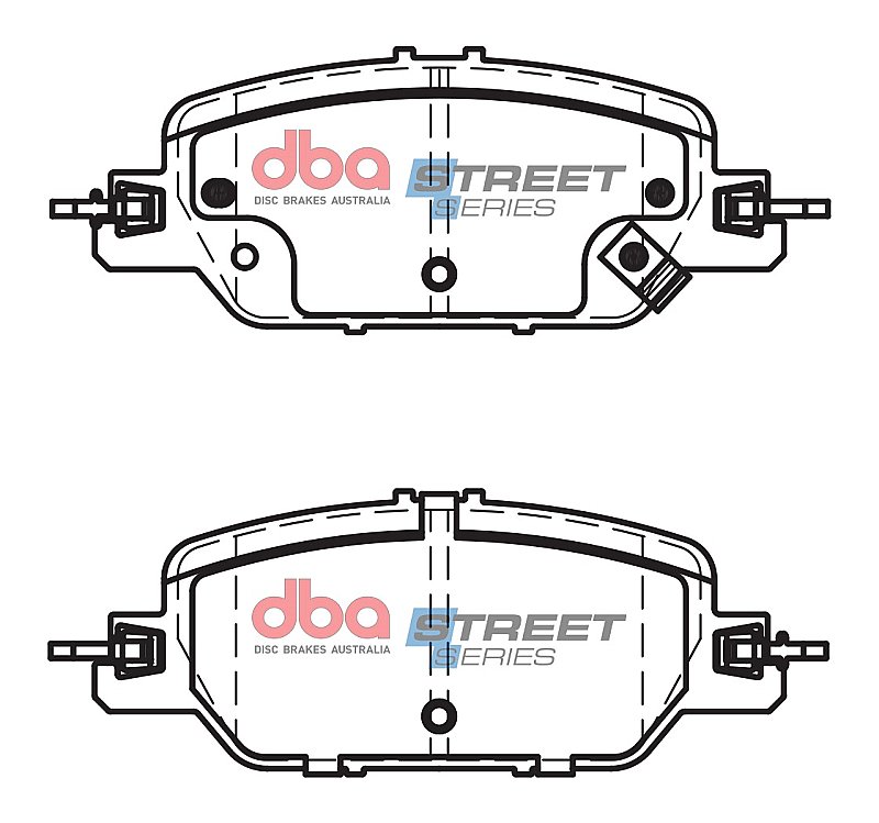 DBA Street Series Ceramic Brake Pads 118.7mm x 48.8mm DB15054SS - Rear