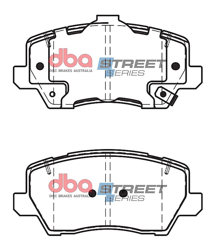 DBA Street Series Ceramic Brake Pads 121.6mm x 55.2mm DB15056SS - Front